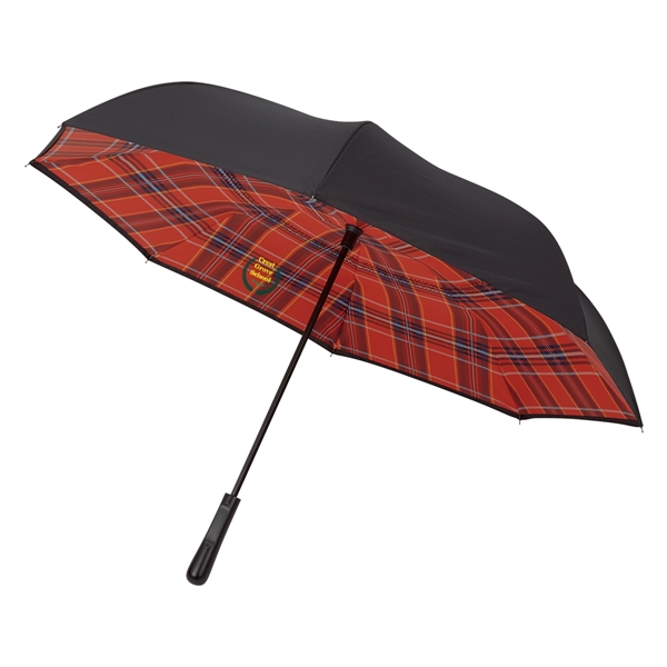 48" arc Soho inversion umbrella with a metal shaft, pongee material,... from ASI 61125 Hit Promotional Products / Hit®