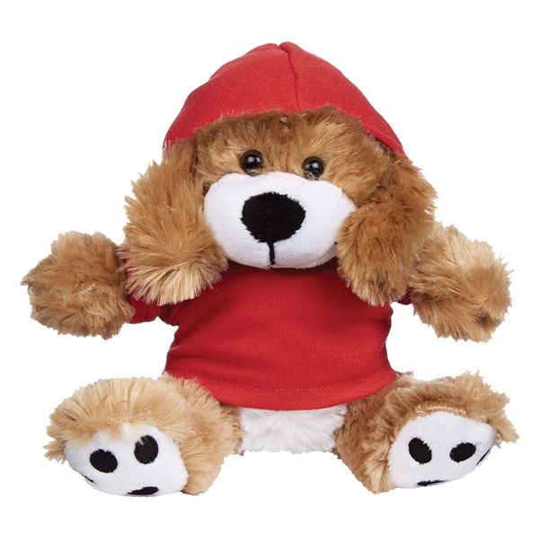 6" plush dog stuffed toy with customizable t-shirts, hoodies or bandanas.... from ASI 61125 Hit Promotional Products