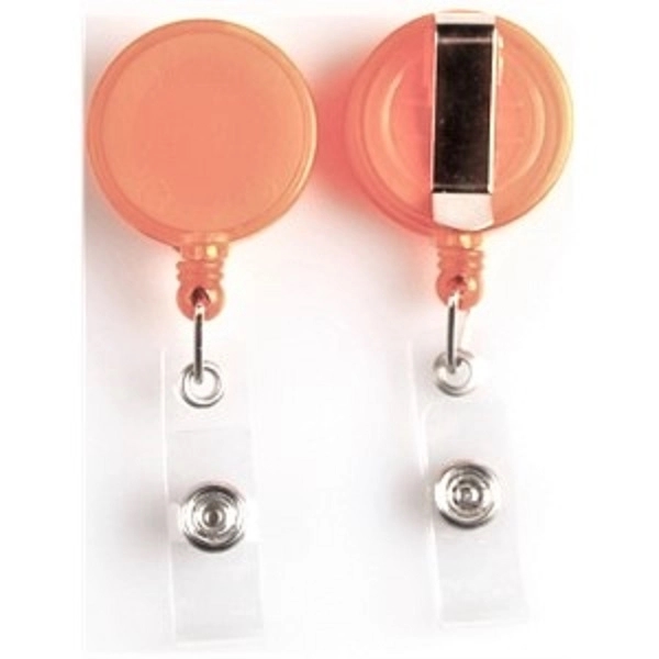 Round 24" retractable badge holder with metal clip on the back.... from ASI 74585 Nu Promo International / Nu Promo Line