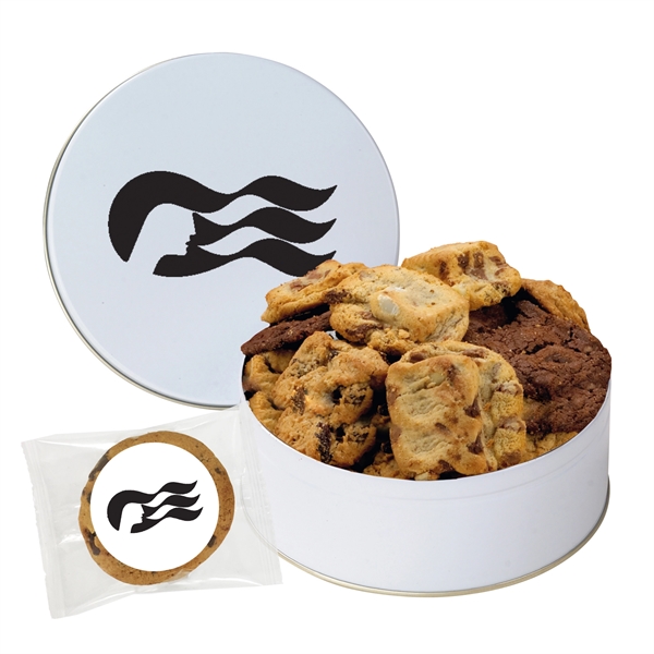 Medium sized snack tin filled with 12 gourmet cookies... from ASI 71685 Midnite Snax®