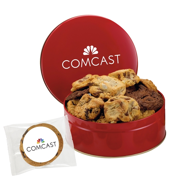 Medium sized snack tin filled with 12 gourmet cookies... from ASI 71685 Midnite Snax®