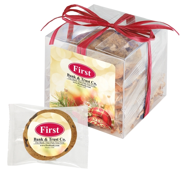 Clear gift box filled with 4 chocolate chunk cookies; includes a... from ASI 71685 Midnite Snax®