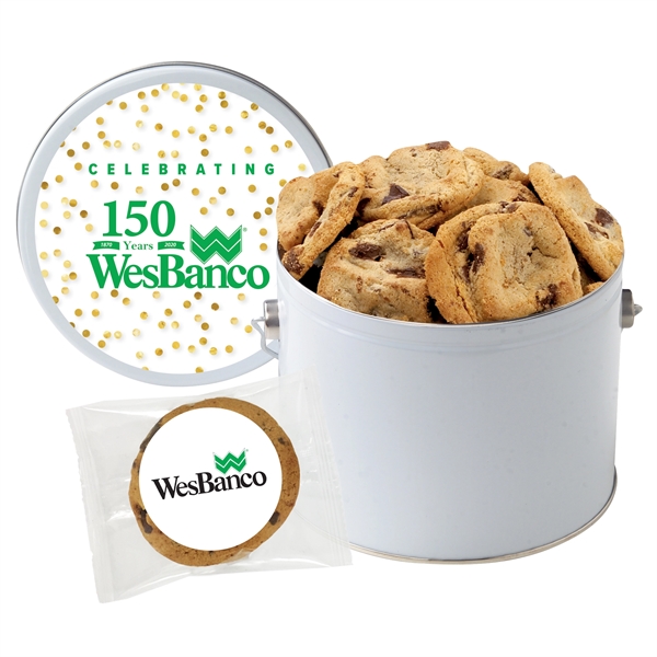 Half-gallon tin filled with 16 gourmet cookies. Cookies have a 2... from ASI 71685 Midnite Snax®