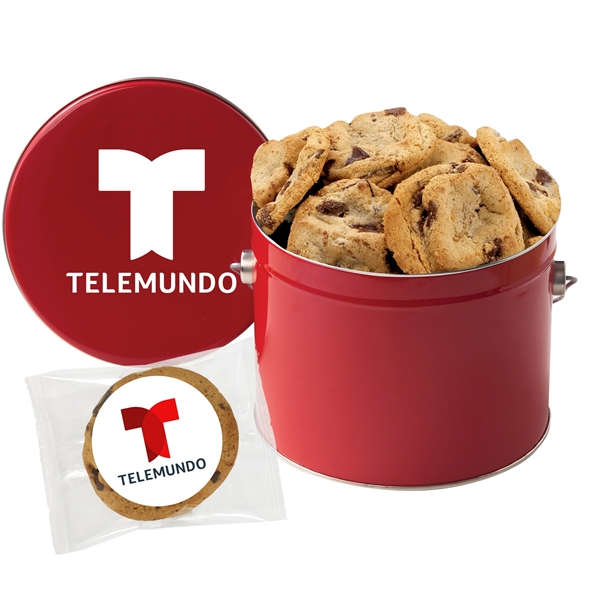 Half-gallon tin filled with 16 gourmet cookies. Cookies have a 2... from ASI 71685 Midnite Snax®
