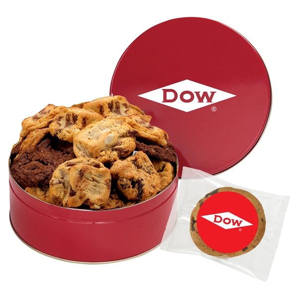 Large snack tin filled with 16 gourmet cookies... from ASI 71685 Midnite Snax®