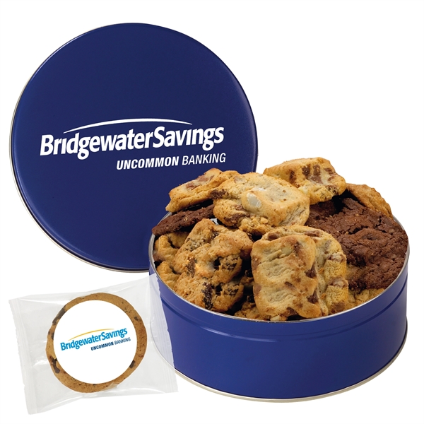 Medium sized snack tin filled with 12 gourmet cookies... from ASI 71685 Midnite Snax®