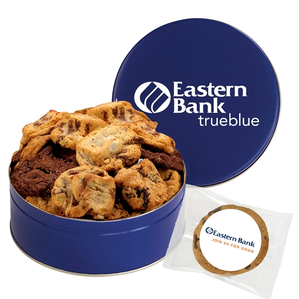 Large snack tin filled with 16 gourmet cookies... from ASI 71685 Midnite Snax®