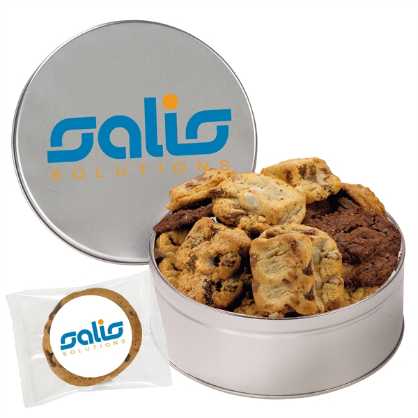 Medium sized snack tin filled with 12 gourmet cookies... from ASI 71685 Midnite Snax®