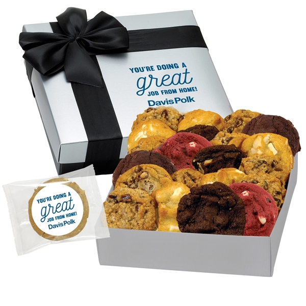 Customizable, elegant box filled with an assortment of 16 gourmet cookies... from ASI 71685 Midnite Snax®