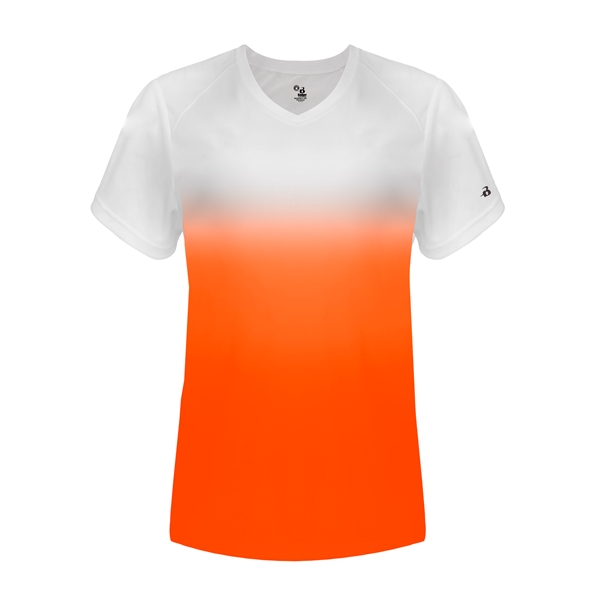 Ombre women's v-neck tee.... from ASI 37461 Augusta Sportswear