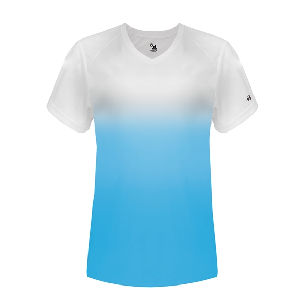 Ombre women's v-neck tee.... from ASI 37461 Augusta Sportswear