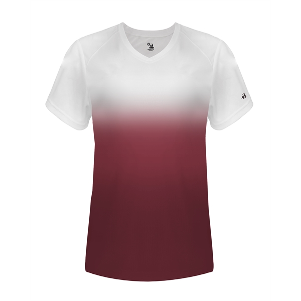 Ombre women's v-neck tee.... from ASI 37461 Augusta Sportswear