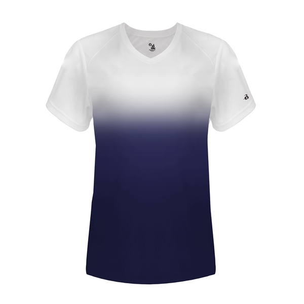 Ombre women's v-neck tee.... from ASI 37461 Augusta Sportswear