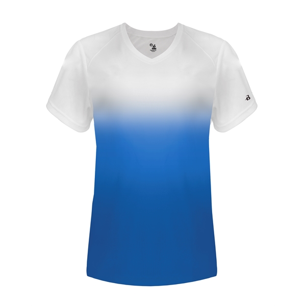 Ombre women's v-neck tee.... from ASI 37461 Augusta Sportswear