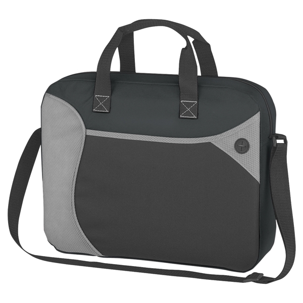 Briefcase/bag with adjustable shoulder strap and web carrying handle.... from ASI 61125 Hit Promotional Products / Hit®