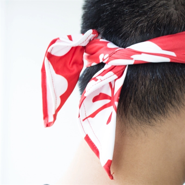 180G elastic polyester stretch bandana with full-color dye sublimated imprint. Free... from ASI 36558 Aprons, Etc.