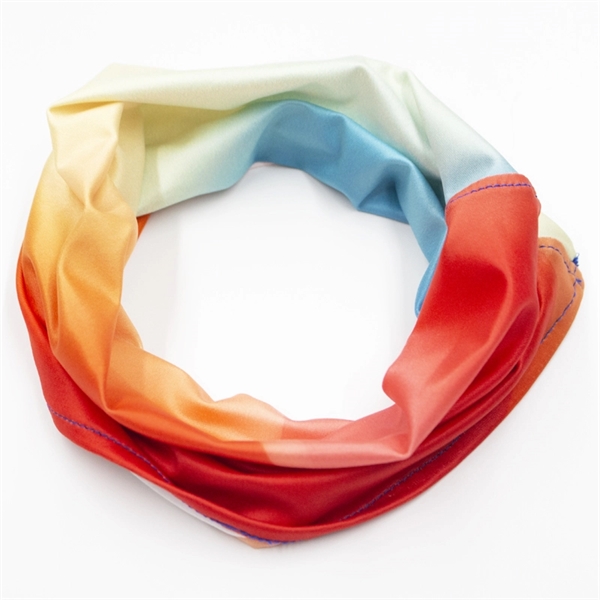 Full-color dye sublimated polyester neck gaiter.... from ASI 36558 Aprons, Etc.