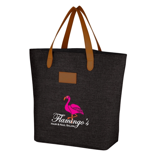 600 denier poly-canvas tote bag with 16 1/2" leatherette handles and... from ASI 61125 Hit Promotional Products / Hit®