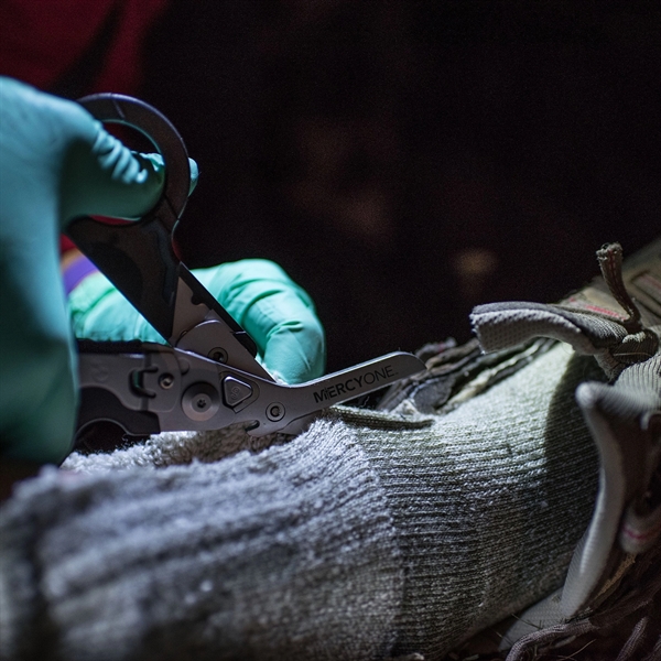 Multifunctional folding medical shears that include strap cutter, ruler, oxygen tank... from ASI 46170 Compass Industries Inc