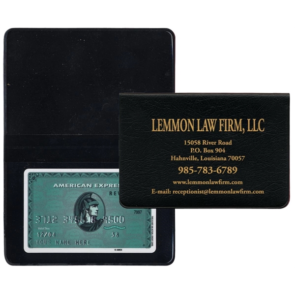 Executive Vinyl Fold Over Card Cases with Two Clear Pockets... from ASI 83770 Royal Industries / The Royal Line