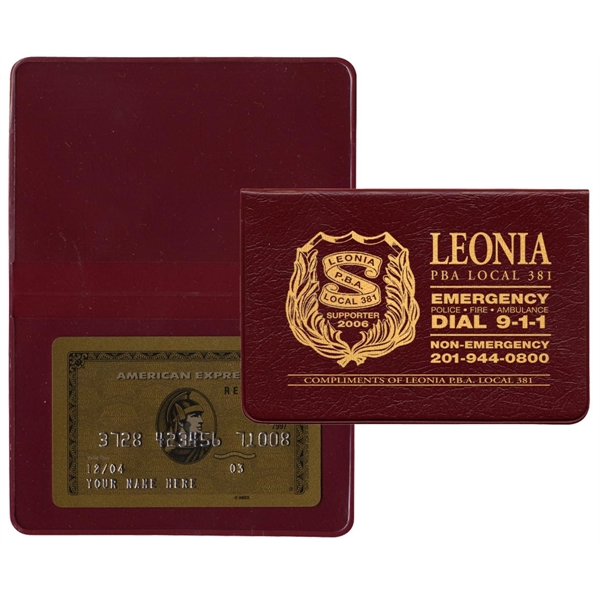 Executive Vinyl Fold Over Card Cases with Two Clear Pockets... from ASI 83770 Royal Industries / The Royal Line