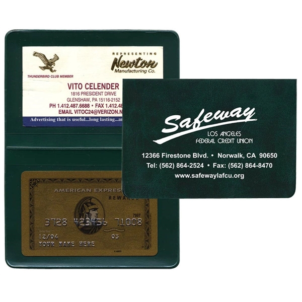Executive Vinyl Fold Over Card Cases with Two Clear Pockets... from ASI 83770 Royal Industries / The Royal Line