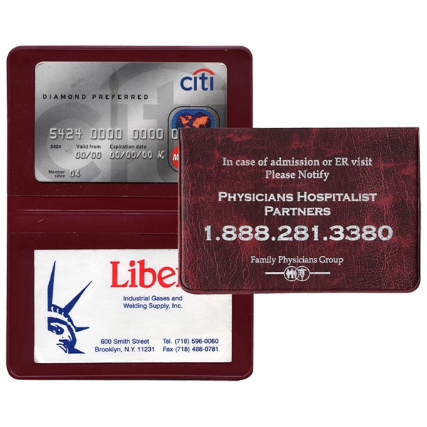 Executive Vinyl Fold Over Card Cases with Two Clear Pockets... from ASI 83770 Royal Industries / The Royal Line