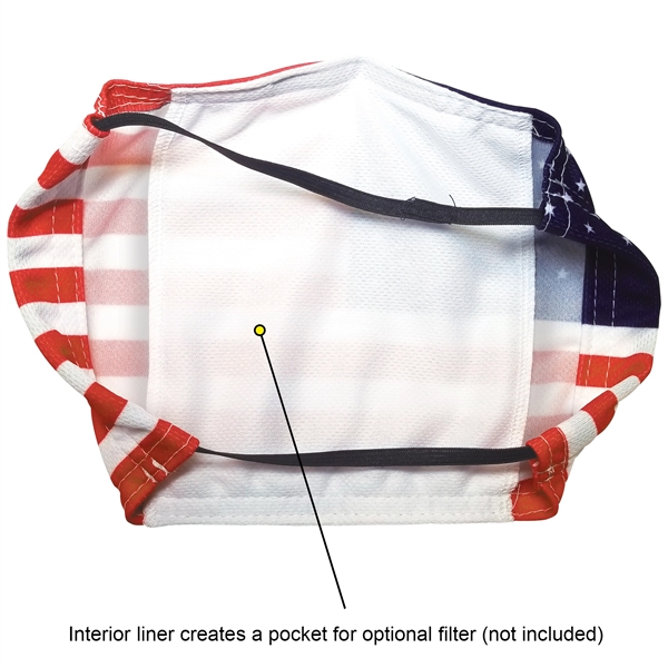 Reusable Microfiber 2ply Face Mask is lightweight, breathable & moisture wicking... from ASI 80228 Quinn