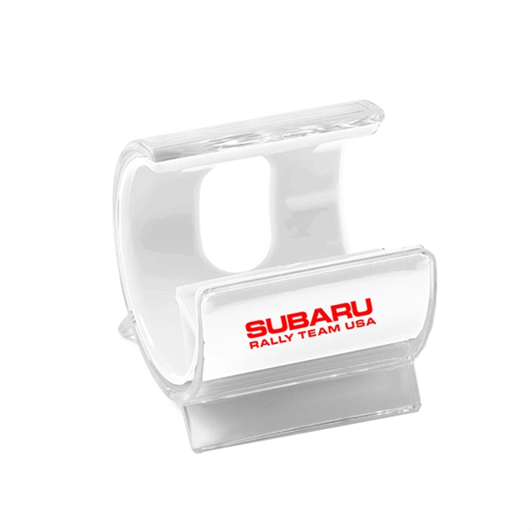 2" x 2 1/4" Contempo acrylic cell phone and device stand.... from ASI 63549 Jornik Manufacturing Corp / Jornik