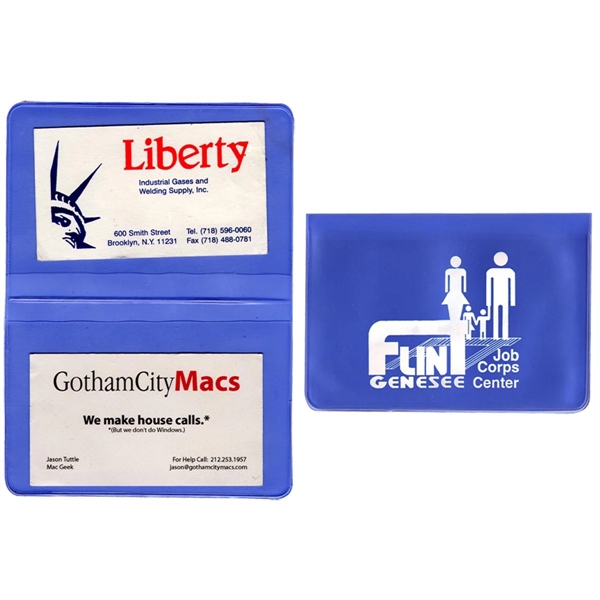 Foldover translucent card case with 2 clear pockets.... from ASI 83770 Royal Industries / The Royal Line