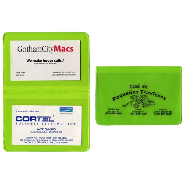 Foldover translucent card case with 2 clear pockets.... from ASI 83770 Royal Industries / The Royal Line