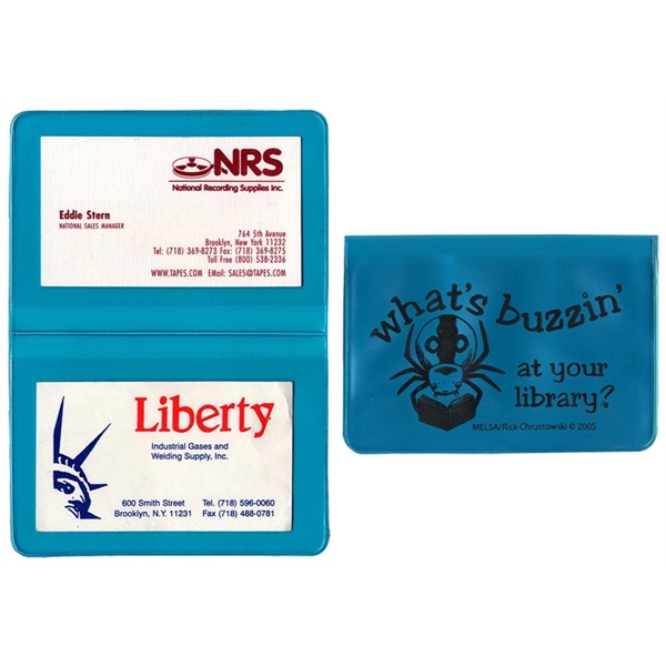 Foldover translucent card case with 2 clear pockets.... from ASI 83770 Royal Industries / The Royal Line