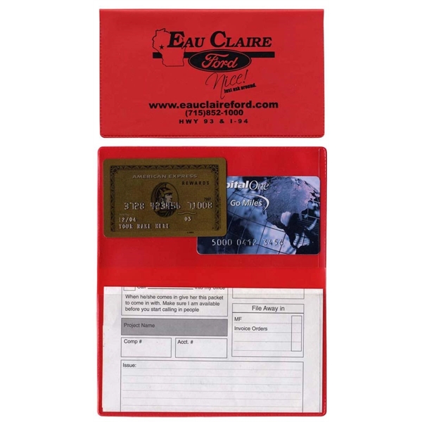 XL foldover card case with 2 clear pockets.... from ASI 83770 Royal Industries / The Royal Line