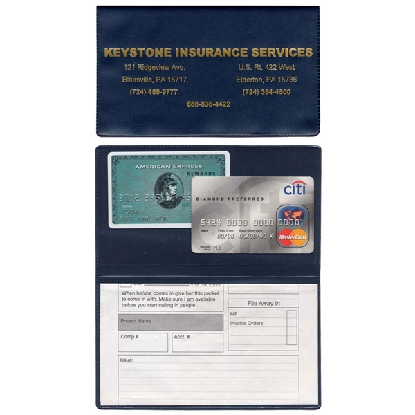 XL foldover card case with 2 clear pockets.... from ASI 83770 Royal Industries / The Royal Line
