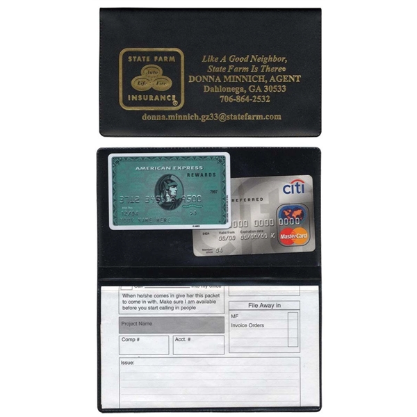 XL foldover card case with 2 clear pockets.... from ASI 83770 Royal Industries / The Royal Line