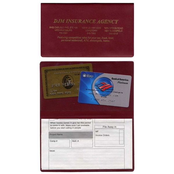 XL foldover card case with 2 clear pockets.... from ASI 83770 Royal Industries / The Royal Line