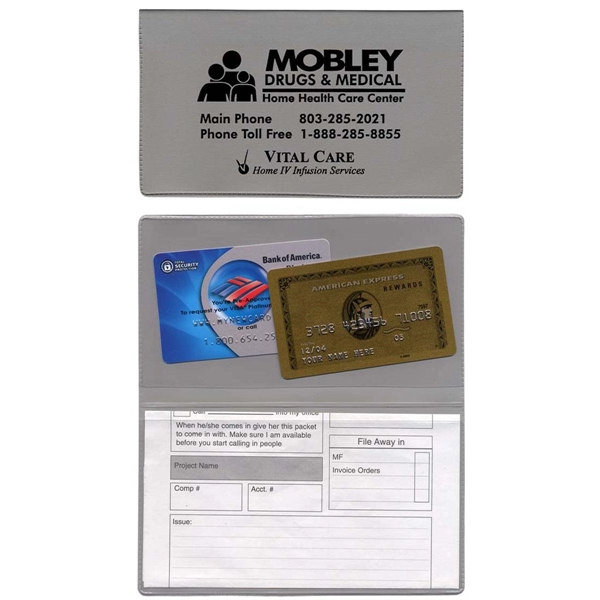 XL foldover card case with 2 clear pockets.... from ASI 83770 Royal Industries / The Royal Line