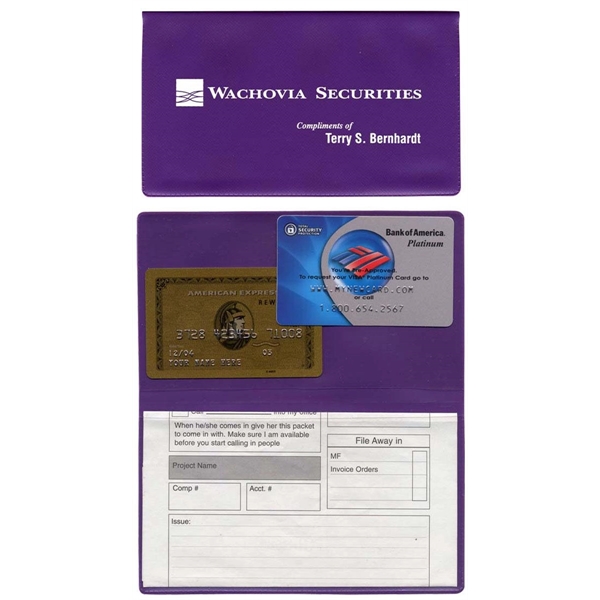 XL foldover card case with 2 clear pockets.... from ASI 83770 Royal Industries / The Royal Line