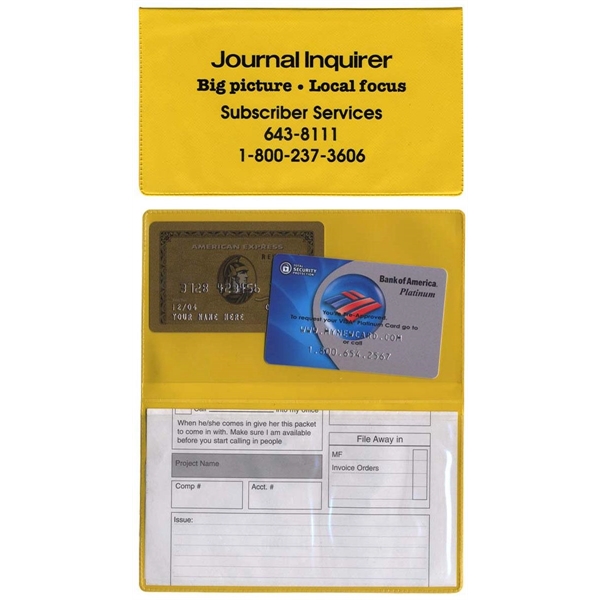 XL foldover card case with 2 clear pockets.... from ASI 83770 Royal Industries / The Royal Line