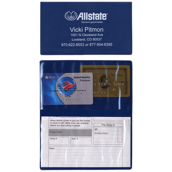 XL foldover card case with 2 clear pockets.... from ASI 83770 Royal Industries / The Royal Line