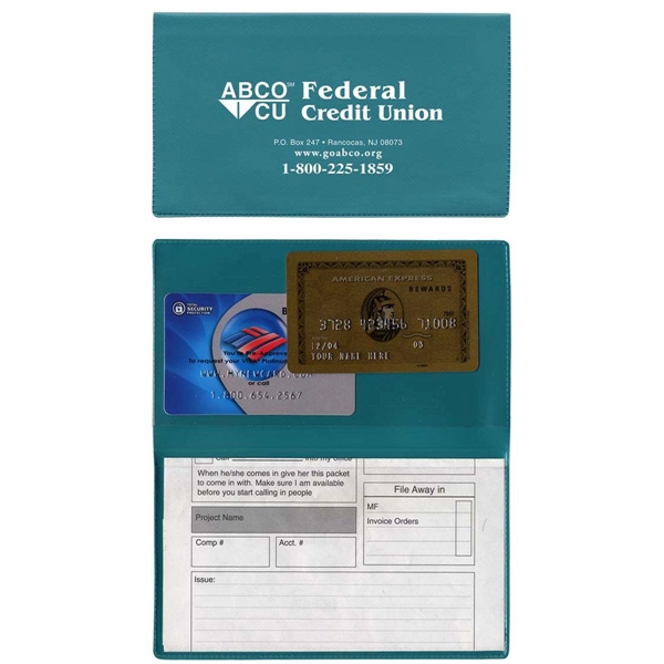 XL foldover card case with 2 clear pockets.... from ASI 83770 Royal Industries / The Royal Line