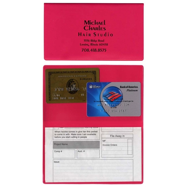 XL foldover card case with 2 clear pockets.... from ASI 83770 Royal Industries / The Royal Line