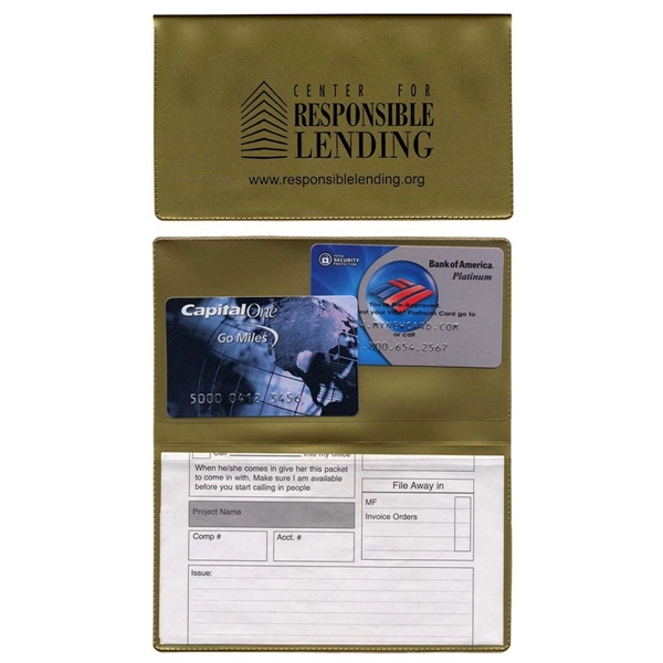 XL foldover card case with 2 clear pockets.... from ASI 83770 Royal Industries / The Royal Line