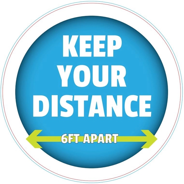 12" x 12" color printed vinyl floor decal.... from ASI 92531 Unique Custom Products / UCP