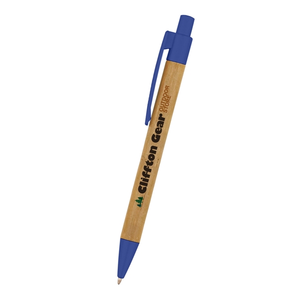 Panda pen with bamboo design barrel and plunger action.... from ASI 61125 Hit Promotional Products / Hit®