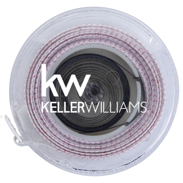 Clear tape measure with 5' push button retractable plastic tape that... from ASI 61125 Hit Promotional Products / Hit®