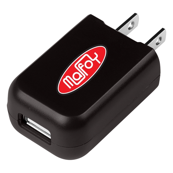 Rectangular UL Listed USB A/C Adapter charges fast and efficiently at... from ASI 61125 Hit Promotional Products / Hit®