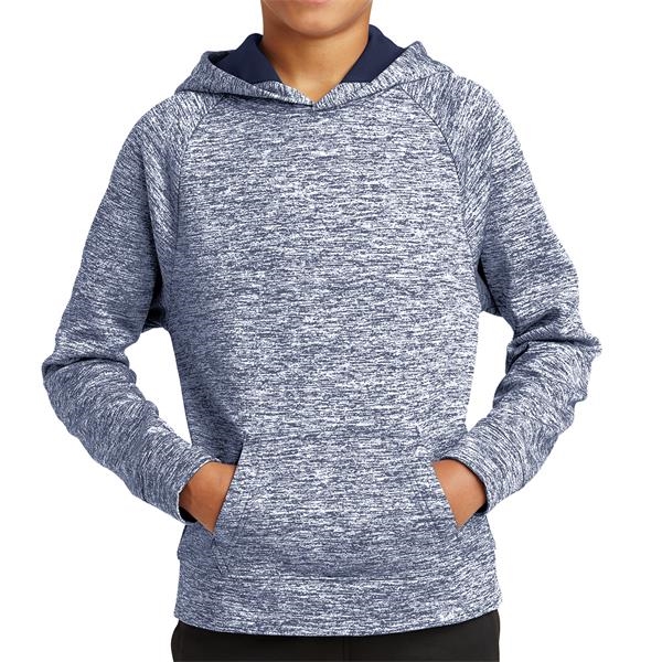 Youth electric heather fleece hoodie with PosiCharge technology and moisture wicking.... from ASI 61125 Hit Promotional Products