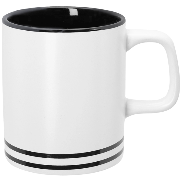 White ceramic mug with your choice of bright and bold accent... from ASI 61125 Hit Promotional Products / Hit®