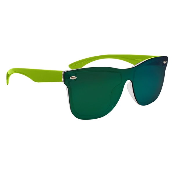 Sunglasses with shield mirrored UV400 lenses that provide 100% UVA and... from ASI 61125 Hit Promotional Products / Hit®